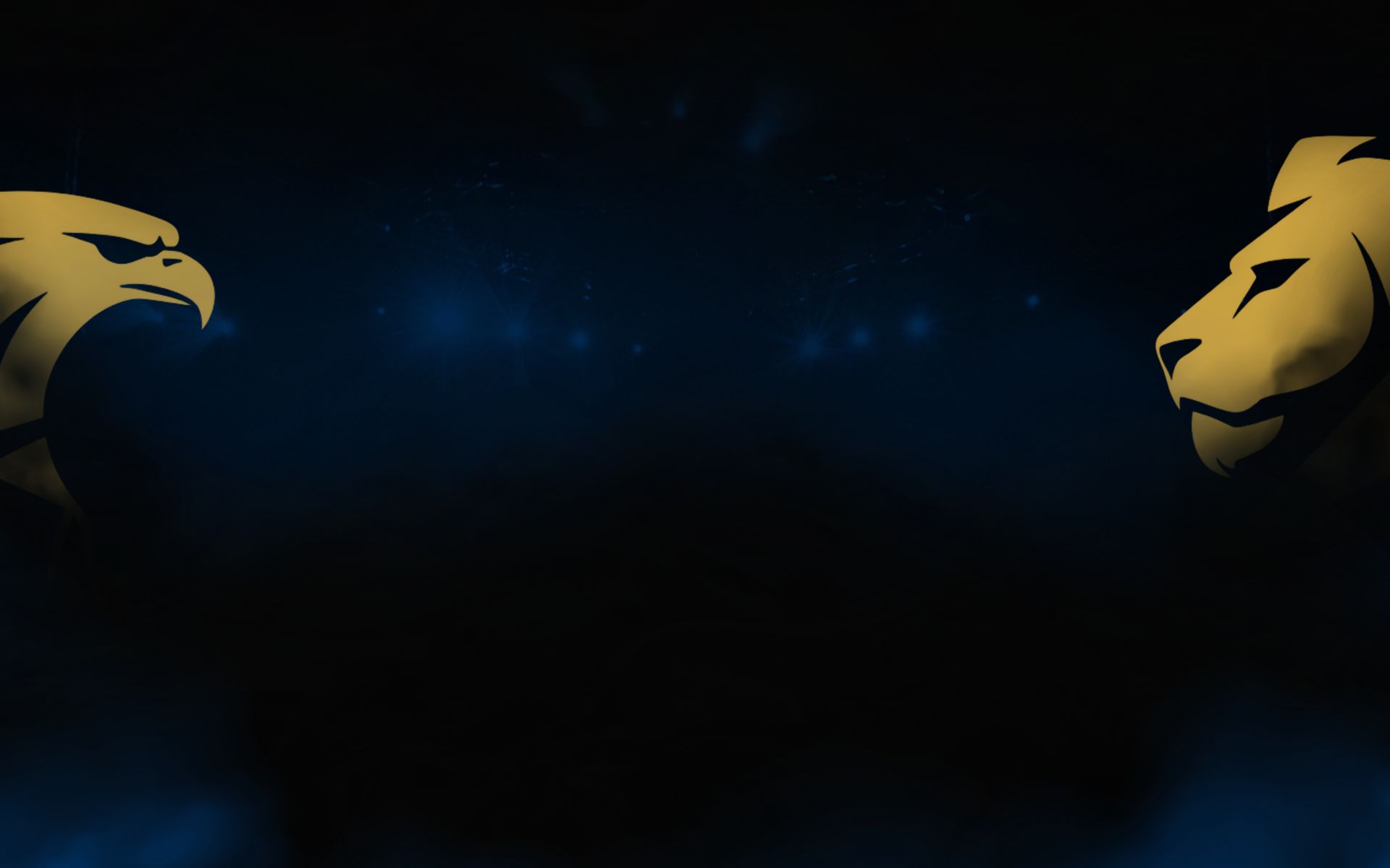 Equipe do escritório em fundo azul